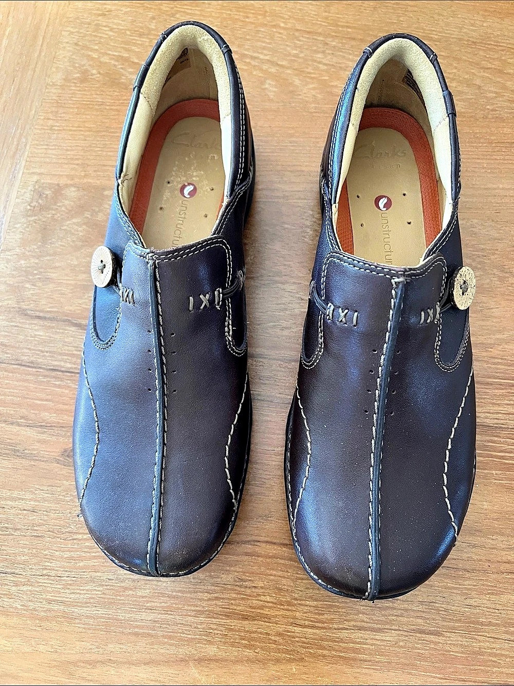 Clarks Un.Loop Leather Moccasin Shoes in Blue